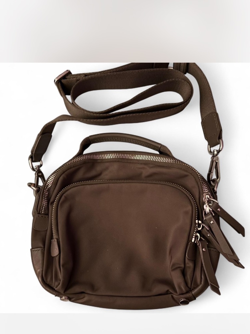 Quince Ash Grey Revive Nylon Crossbody Bag